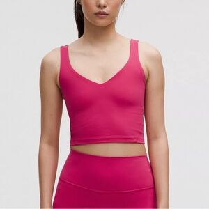 lululemon athletica Hot Pink Longline Sports Bralette